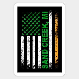 Irish American Flag SAND CREEK, MI Sticker